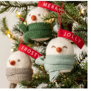 DEMDACO Frosty Merry Jolly Snowman Ornaments - 3 Assorted